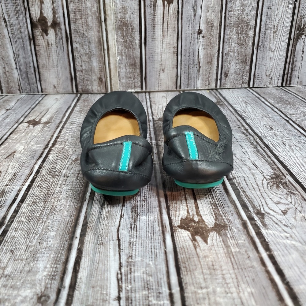 Tieks By Gavrieli Women's Folding Ballet Flats Black Matte Leather Travel Size 6 - Picture 5 of 8